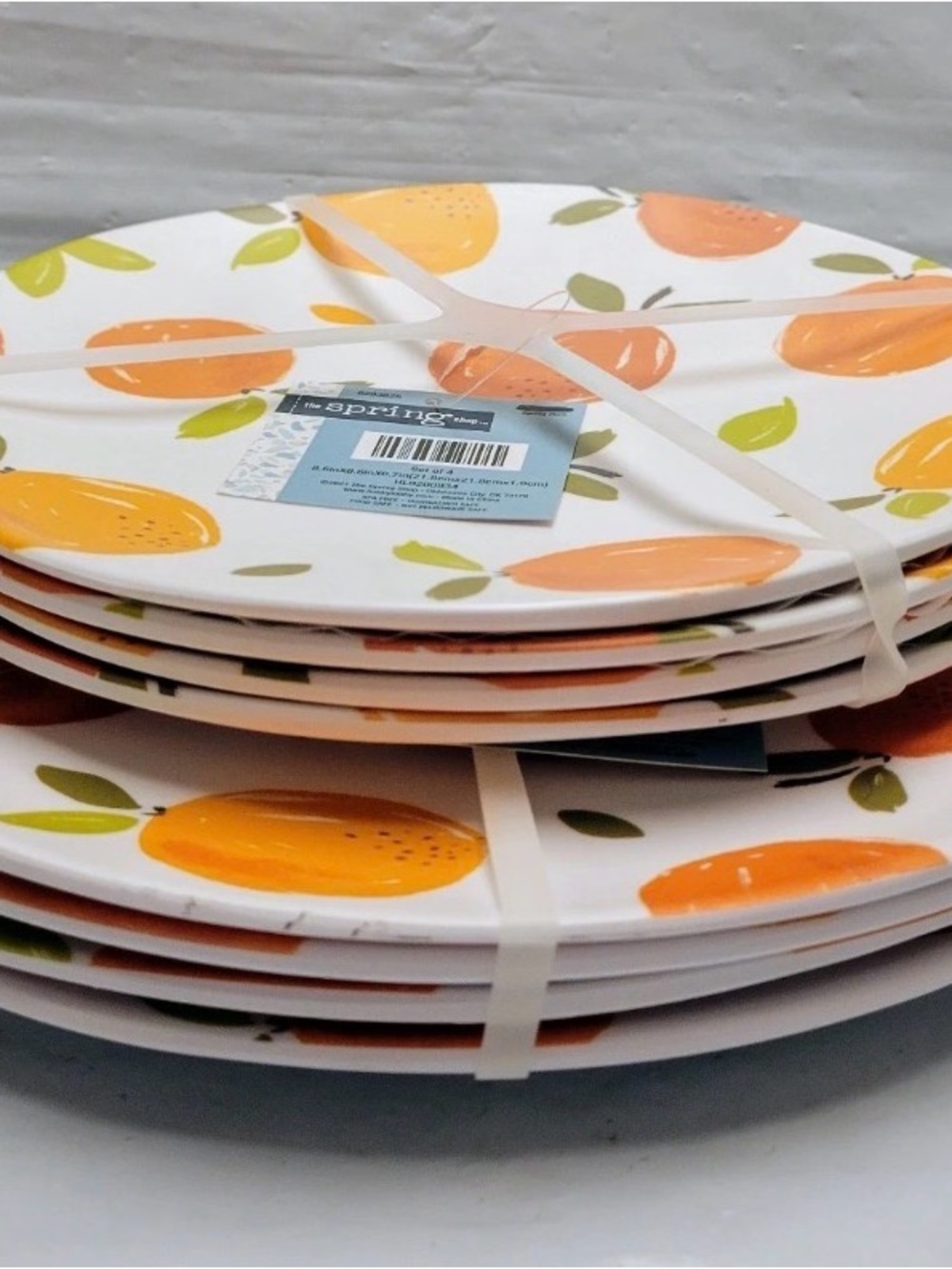 Hobby Lobby Orange Melamine Salad & Dinner Plates 4ct Each Summer Fruit Oranges